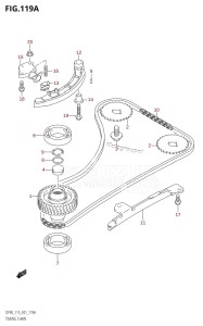 DF100 From 10001F-980001 (E01)  2009 drawing TIMING CHAIN