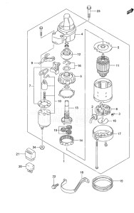 Outboard DF 9.9B drawing Starter Motor