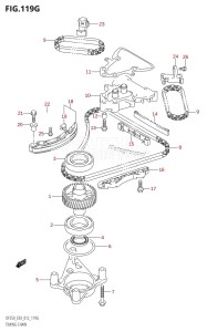 DF200 From 20002F-210001 (E03)  2012 drawing TIMING CHAIN (DF250ST:E03)