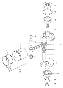 DT4 From 00402-011001 ()  1990 drawing CRANKSHAFT (DT4 /​ J4)