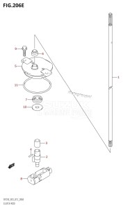 DF200 From 20002F-210001 (E03)  2012 drawing CLUTCH ROD (DF250T:E03)