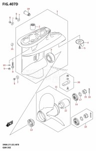 DF50A From 05003F-040001 (E01 E03 E11)  2020 drawing GEAR CASE (DF60A:E40)