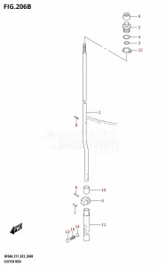 DF50A From 05003F-240001 (E01 E11)  2022 drawing CLUTCH ROD ((DF40A,DF50A,DF60A):E03)