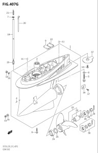 20002F-210001 (2012) 200hp E03-USA (DF200T) DF200 drawing GEAR CASE (DF250ST:E03)