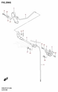 DF9.9B From 00995F-710001 (P01)  2017 drawing CLUTCH ROD (DF15ATH:P01)