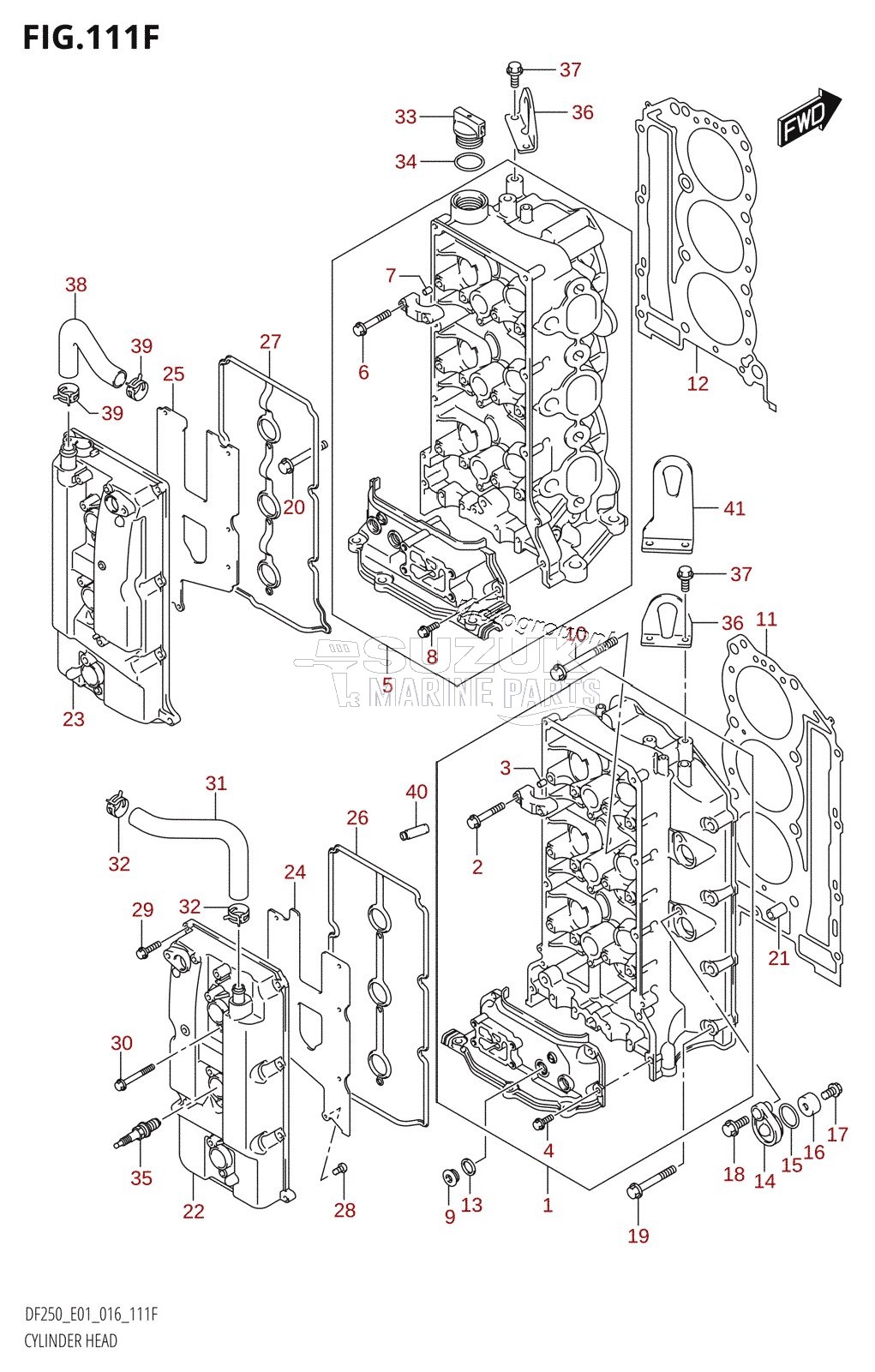 CYLINDER HEAD (DF225T:E40)