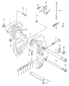 DT115 From 11502-811083 ()  1988 drawing CLAMP BRACKET (MODEL:96~00)