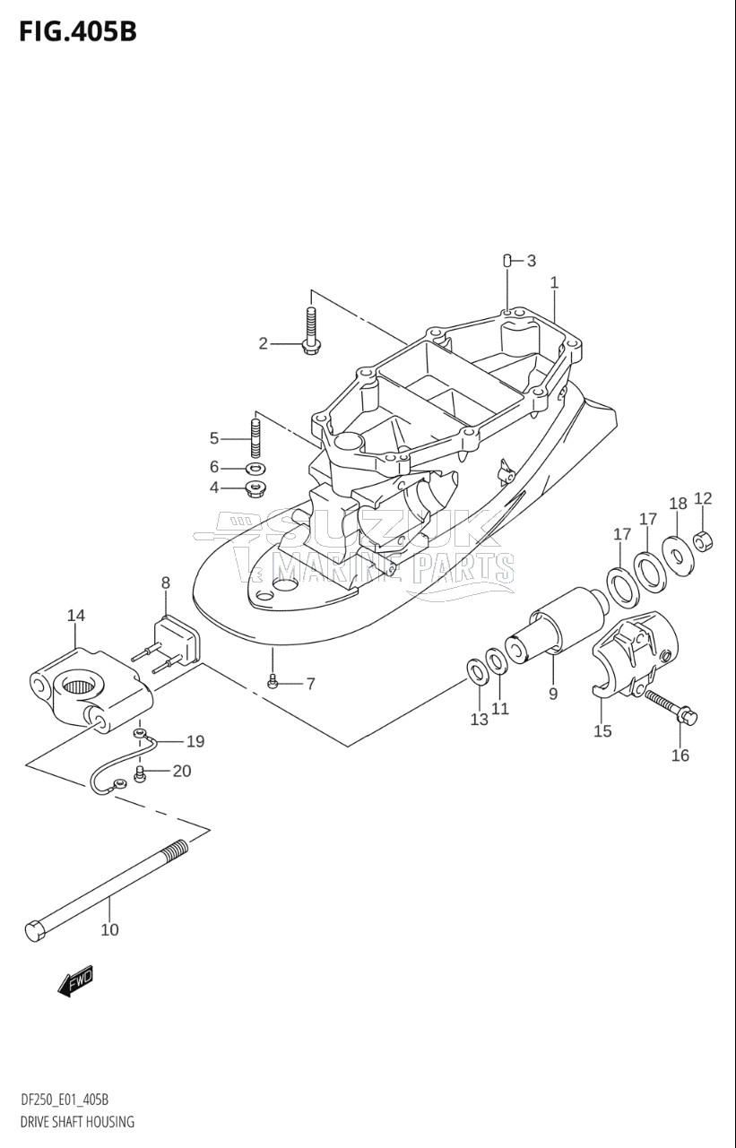 DRIVE SHAFT HOUSING (L-TRANSOM)