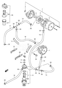 DT200 From 20001-011001 ()  1990 drawing FUEL PUMP (DT200EPI /​ 225 ~MODEL:94)