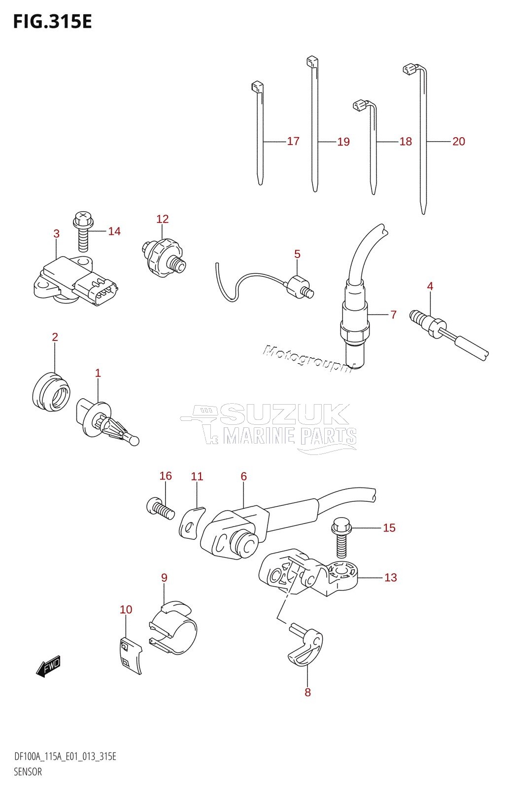 SENSOR (DF115AZ:E01)