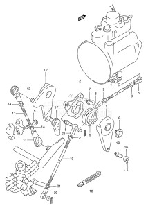 DT200 From 20001-030001 ()  2000 drawing THROTTLE LINK (DT200EPI /​ 150EPI /​ 225)(*)