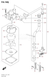 DF140AZ From 14003Z-710001 (E11 E40)  2017 drawing WATER PUMP (DF140AZ:E40)