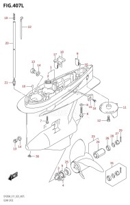 DF200A From 20003F-340001 (E11 E40)  2023 drawing GEAR CASE ((DF175AZ,DF150AZ):023)