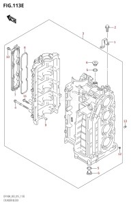 DF115AST From 11504F-510001 (E03)  2015 drawing CYLINDER BLOCK (DF140AZ:E03)