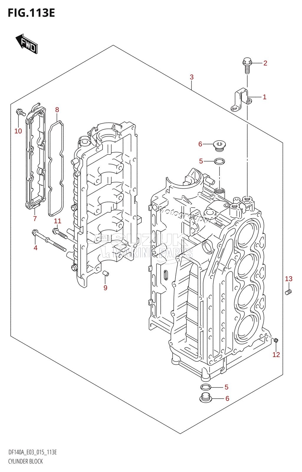 CYLINDER BLOCK (DF140AZ:E03)