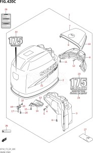 17501Z-680001 (2006) 175hp E01-Gen. Export 1 (DF175ZK6) DF175Z drawing ENGINE COVER ((DF175T,DF175Z):(K6,K7,K8,K9))