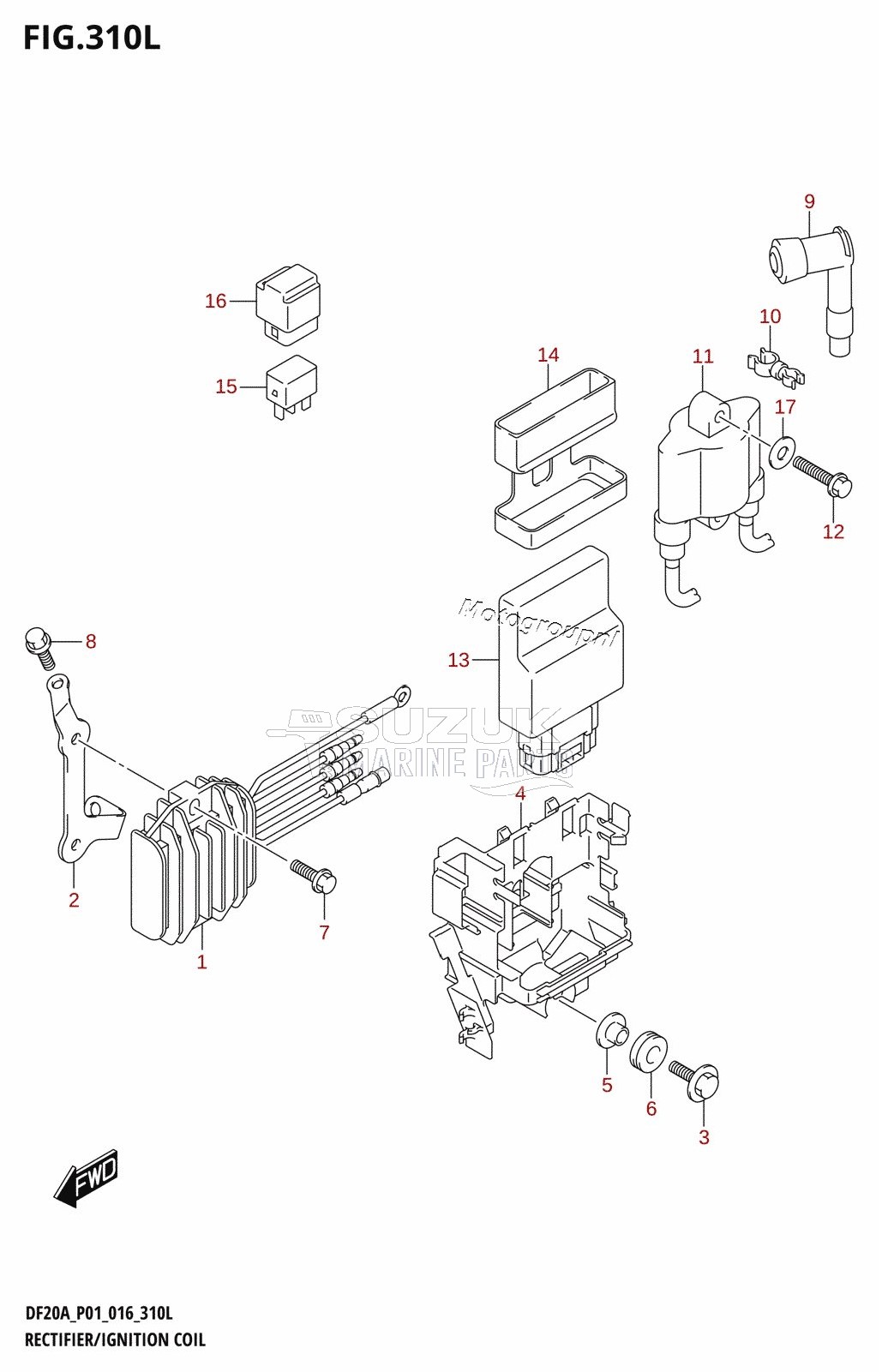 RECTIFIER /​ IGNITION COIL (DF20AT:P01)