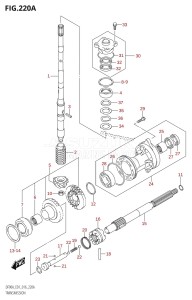 DF70A From 07003F-610001 (E01 E40)  2016 drawing TRANSMISSION (DF70A:E01)