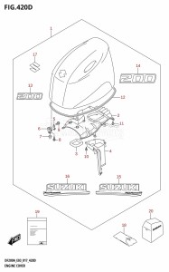 DF200A From 20003F-710001 (E03)  2017 drawing ENGINE COVER (DF200AZ:E03)