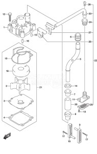 DF 140A drawing Water Pump