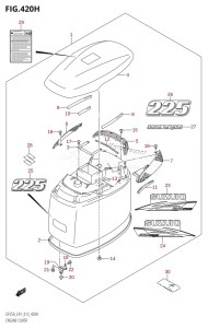 DF225Z From 22503Z-310001 (E01 E40)  2013 drawing ENGINE COVER (DF225Z:E40)