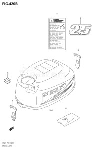 00252F-010001 (2010) 2.5hp P03-U.S.A (DF2.5K10) DF2.5 drawing ENGINE COVER (K10,011)