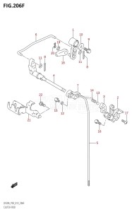 DF9.9B From 00995F-310001 (P03)  2013 drawing CLUTCH ROD (DF20AR:P03)