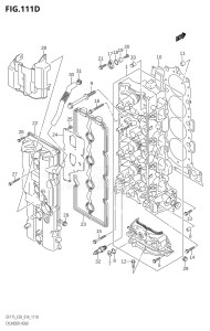 17502F-410001 (2014) 175hp E03-USA (DF175TG) DF175TG drawing CYLINDER HEAD (DF150ZG:E03)