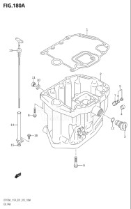 10003F-310001 (2013) 100hp E01 E40-Gen. Export 1 - Costa Rica (DF100AT) DF100A drawing OIL PAN