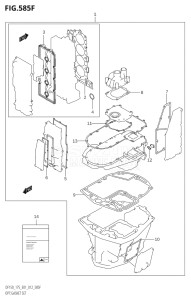 15002Z-210001 (2012) 150hp E01 E40-Gen. Export 1 - Costa Rica (DF150Z) DF150Z drawing OPT:GASKET SET (DF175T:E40)