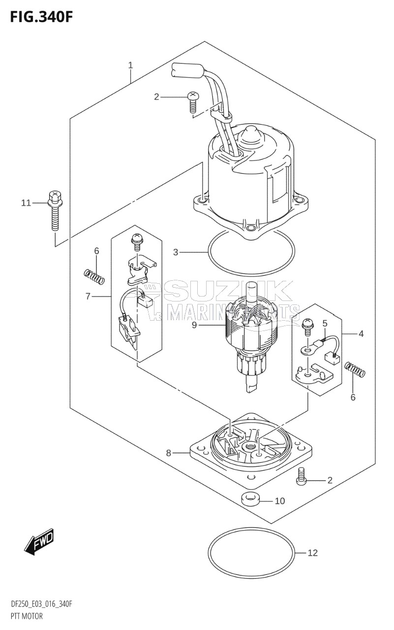 PTT MOTOR (DF250Z:E03:(X-TRANSOM,XX-TRANSOM))