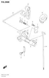 00994F-340001 (2023) 9.9hp P01-Gen. Export 1 (DF9.9A) DF9.9A drawing CLUTCH ROD (DF8AR)