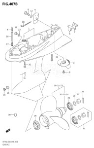 14003Z-410001 (2014) 140hp E03-USA (DF140AZ) DF140AZ drawing GEAR CASE (DF115AT:E03)