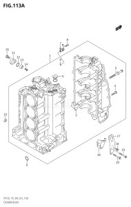 17502Z-310001 (2013) 175hp E03-USA (DF175Z) DF175Z drawing CYLINDER BLOCK