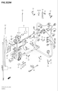 22503Z-310001 (2013) 225hp E01 E40-Gen. Export 1 - Costa Rica (DF225Z) DF225Z drawing HARNESS (DF250Z:E40)