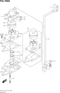 00603F-140001 (2021) 6hp P01-Gen. Export 1 (DF6A) DF6A drawing WATER PUMP