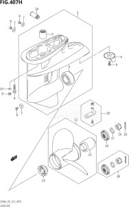 04003F-310001 (2013) 40hp E01-Gen. Export 1 (DF40A  DF40AQH  DF40AST  DF40ATH) DF40A drawing GEAR CASE (DF60A:E40)