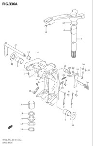 11503F-310001 (2013) 115hp E01 E40-Gen. Export 1 - Costa Rica (DF115AT) DF115A drawing SWIVEL BRACKET