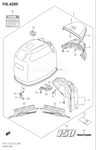 15002Z-310001 (2013) 150hp E03-USA (DF150Z) DF150Z drawing ENGINE COVER (DF150Z:E03)