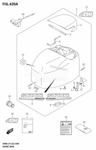 DF60A From 06003F-340001 (E11 E40)  2023 drawing ENGINE COVER ((DF40A,DF40AQH,DF40ATH):E01:020)