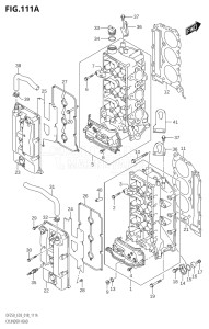 22503F-810001 (2018) 225hp E03-USA (DF225T) DF225T drawing CYLINDER HEAD (DF200T,DF200Z,DF225T,DF225Z)