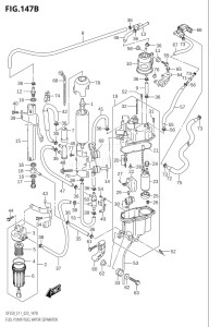 25003Z-340001 (2023) 250hp E11 E40-Gen. Export 1-and 2 (DF250Z) DF250Z drawing FUEL PUMP / FUEL VAPOR SEPARATOR ((E01,E11):(022,023))