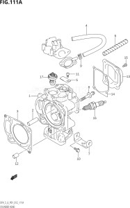 00502F-310001 (2013) 5hp P01-Gen. Export 1 (DF5) DF5 drawing CYLINDER HEAD (DF4:P01)