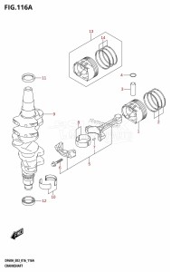 DF40A From 04003F-610001 (E03)  2016 drawing CRANKSHAFT