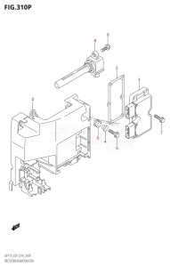 DF150ZG From 15002Z-410001 (E40)  2014 drawing RECTIFIER /​ IGNITION COIL (DF175Z:E40)