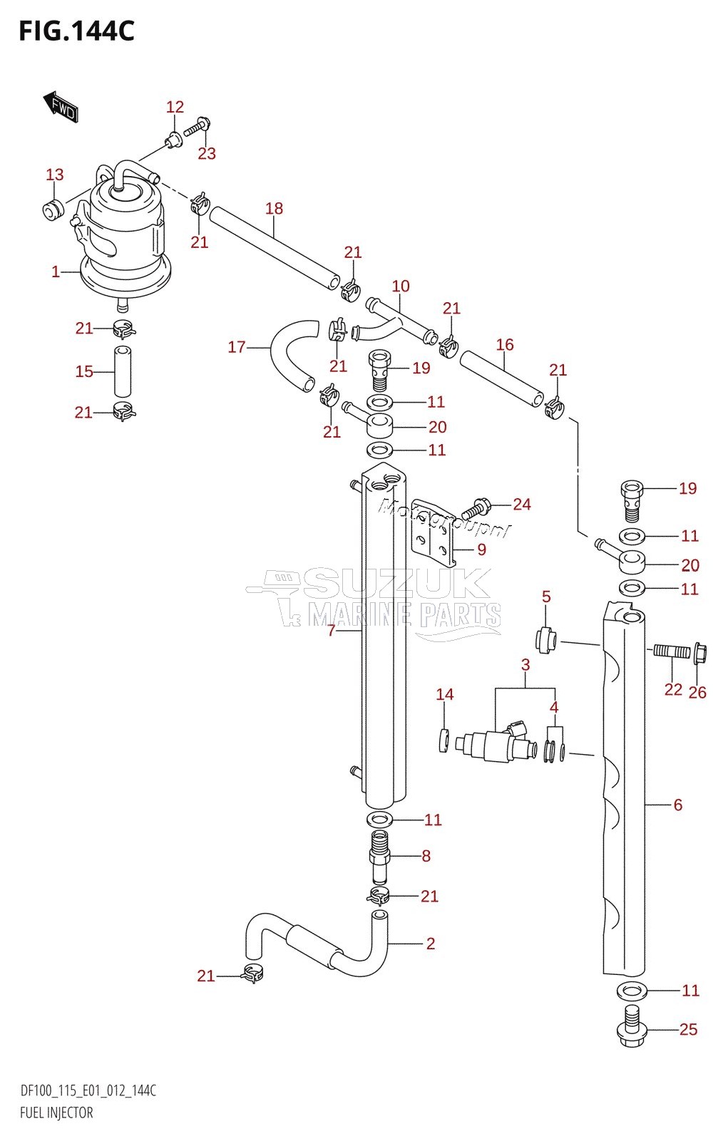 FUEL INJECTOR (DF115T:E01)