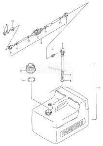 DT8S From 0801-942358 ()  1989 drawing FUEL TANK (PLASTIC:12L)