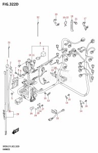 DF200Z From 20002Z-140001 (E01 E40)  2021 drawing HARNESS (DF250ST)