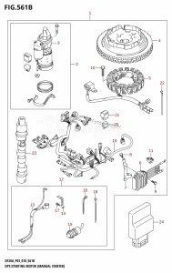 DF9.9B From 00995F-810001 (P03)  2018 drawing OPT:STARTING MOTOR (MANUAL STARTER) (DF15A:M-STARTER)