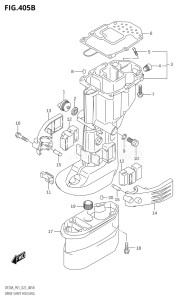 01504F-240001 (2022) 15hp P01-Gen. Export 1 (DF15A  DF15A    DF15AR  DF15AR    DF15AT) DF15A drawing DRIVE SHAFT HOUSING (P40)